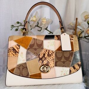 Coach patch work had purse.-EUC